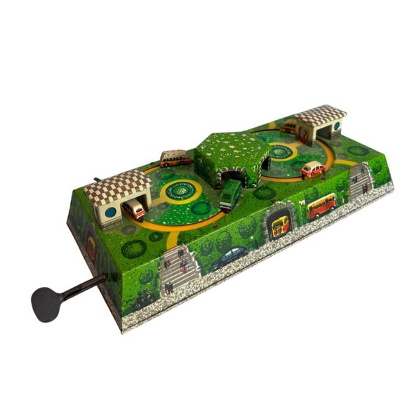 Abtotpacca Windup Tin Mechanical Toy Green USSR Lithograph 1950s - Picture 4 of 9